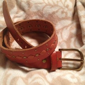 Retro Lucky Cognac Woven Belt